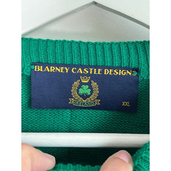 Blarney Castle Design Tis Himself Long Sleeve Pullover Sweater Green XXL NWT - Picture 7 of 9